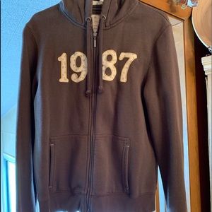 Aeropostale XL Brown sweat jacket/zip up hoodie - vintage